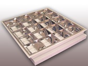 Растровые и LED светильники 600*600, для подвесных потолков.