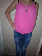 розовая майка-топ